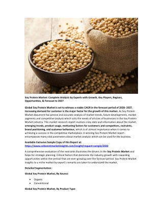 Soy Protein Market