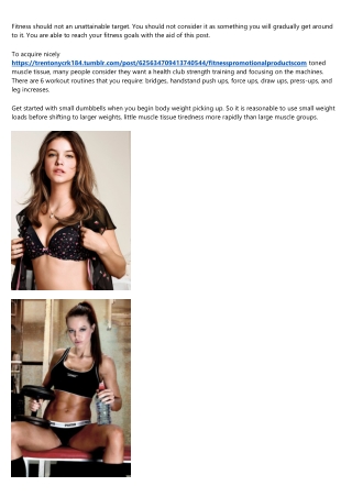 Build On your own Up: Straightforward Fitness Suggestions