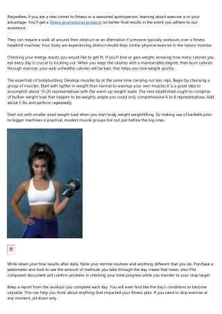 Exhausted Of The Same Outdated Everyday Rut? Consider These Easy Workouts!