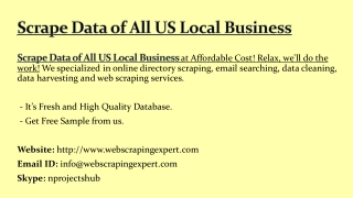 Scrape Data of All US Local Business