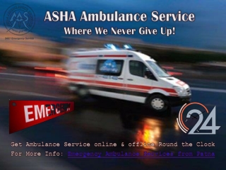 Get ICU Fitted Emergency Ambulance Services from Patna | ASHA