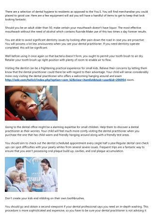 Superb Assistance For Improving Your Oral Health