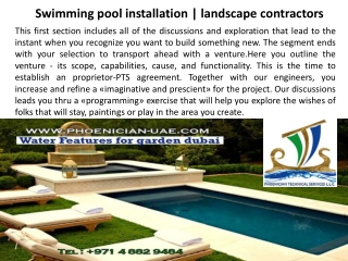 swimming pool design dubai