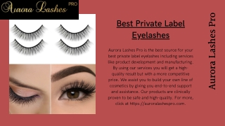 Best Private Label Eyelashes