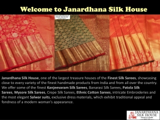 South Silk Saree | Buy South India Silk Saree Online - Janardhana Silk House