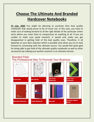 Choose The Ultimate And Branded Hardcover Notebooks