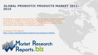 Global Probiotic Products Market 2011-2015