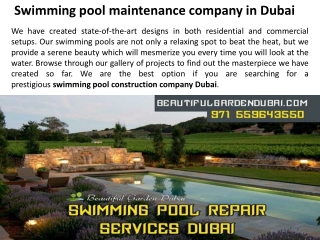 swimming pool contractors in Dubai