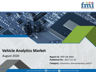 Vehicle Analytics Market Revenue to Decline During Coronavirus Disruption, Stakeholders to Realign Their Growth Strategi