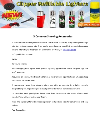 3 Common Smoking Accessories