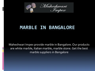 Marble in Bangalore