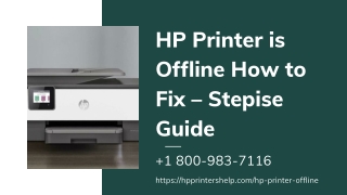 Hp Printer Offline 1-8009837116 Printer Offline Hp | Printer Not Responding