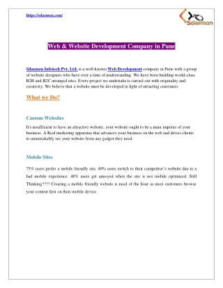 Web & Website Development Company in Pune