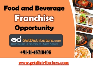 Food and Beverage Franchise Opportunity in India
