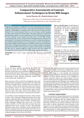 Comparative Assessments of Contrast Enhancement Techniques in Brain MRI Images