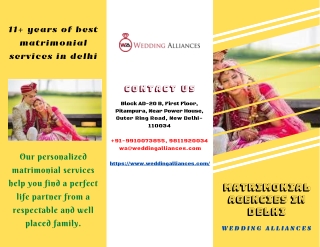 Know About The Best Matrimonial Agencies in Delhi