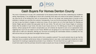 Cash Buyers For Homes Denton County