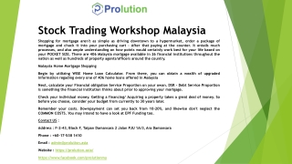 Stock Trading Workshop Malaysia