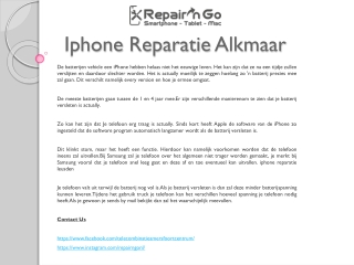 Iphone Reparatie Alkmaar