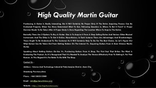 High Quality Martin Guitar