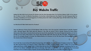 Buy Website Traffic
