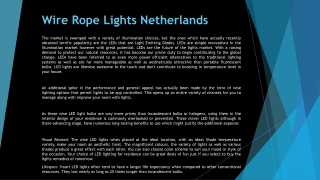 Wire Rope Lighting Netherlands