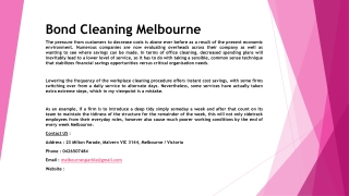 Bond Cleaning Melbourne