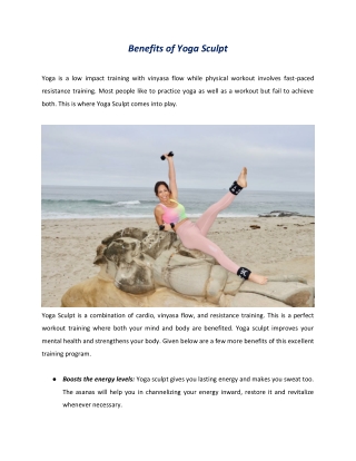 Benefits of Yoga Sculpt