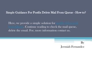 Simple Guidance For Postfix Delete Mail From Queue - How to?