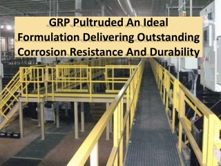 List of key features of the GRP Pultruded profile