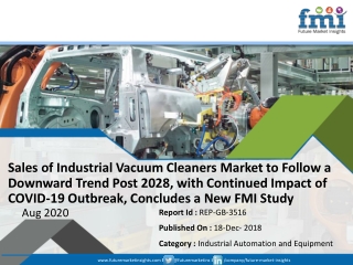Sales of Industrial Vacuum Cleaners Market to Follow a Downward Trend Post 2028, with Continued Impact of COVID-19 Outbr