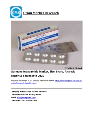 Germany Indapamide Market Size, Industry Trends, Share and Forecast 2019-2025