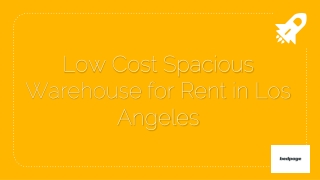 Low Cost Spacious Warehouse for Rent in Los Angeles