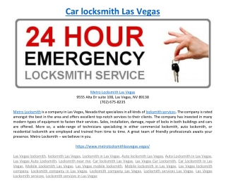 Car locksmith Las Vegas