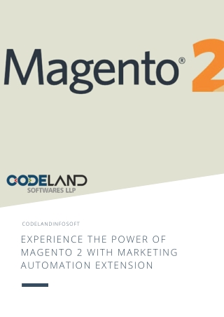 Experience the Power of Magento 2 with Marketing Automation Extension