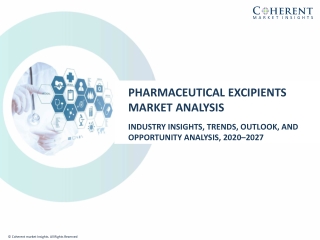 Pharmaceutical Excipients Market Size, Share, Outlook, and Opportunity Analysis, 2019 – 2027.