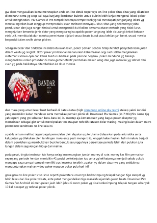Dalam Permain Pkv Games Pc Memiliki 12 Masalah Penting