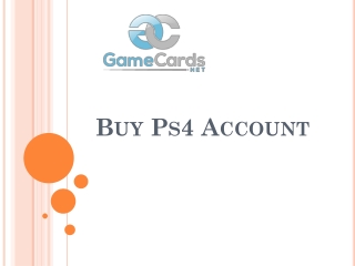 Buy Ps4 Account