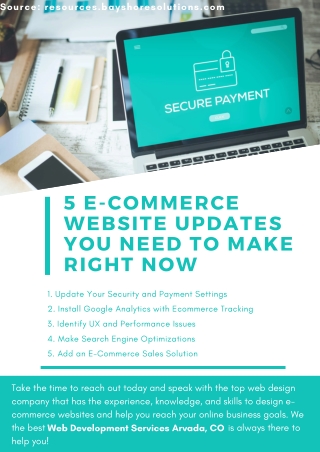 5 E-Commerce Website Updates You Need to Make Right Now