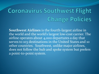 Coronavirus Southwest Flight Change Policies