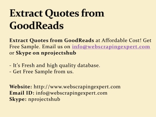 Extract Quotes from GoodReads