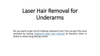 Underarm Laser Hair Removal