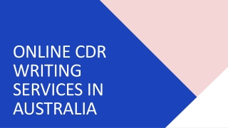 Online CDR Writing Services In Australia