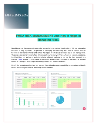 FMEA RISK MANAGEMENT And How It Helps In Managing Risk?