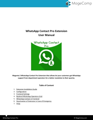 Magento 2 WhatsApp Contact Pro