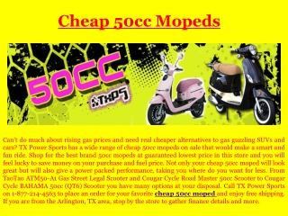 Cheap 50cc Mopeds