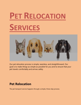 PET RELOCATION SERVICES