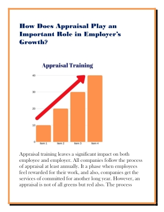 How Does Appraisal Play an Important Role in Employer’s Growth?