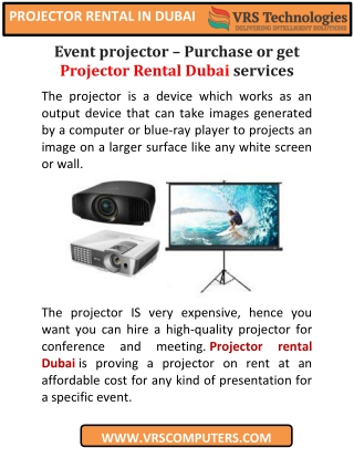 Projector Rental Service In Dubai At Affordable Cost