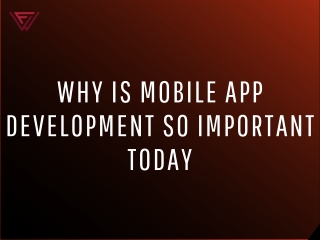 Why Is Mobile App Development So Important Today